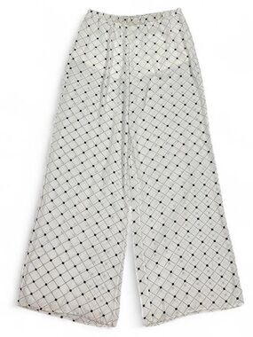 Urban Outfitters Sparkle & Fade wide leg diamond print sheer pants shorts liner
